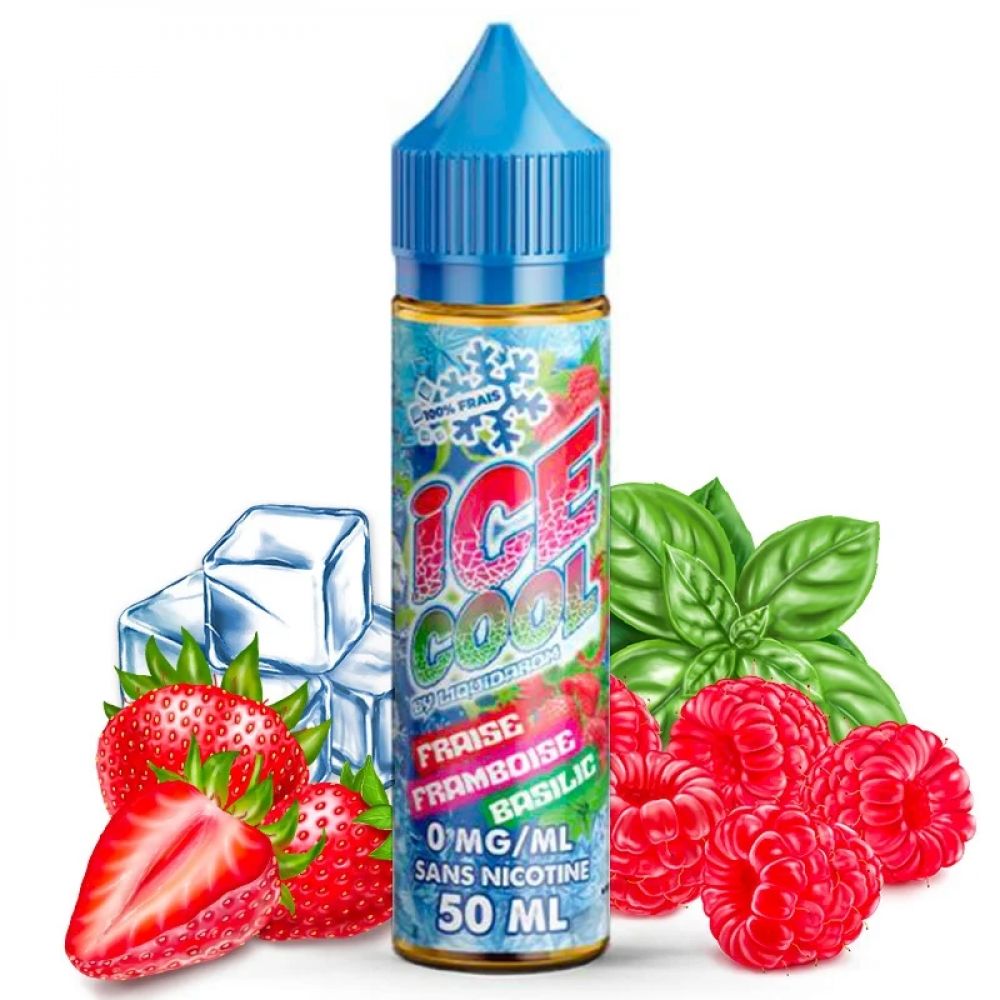 ICE COOL - FRAISE FRAMBOISE BASILIC - 50ML