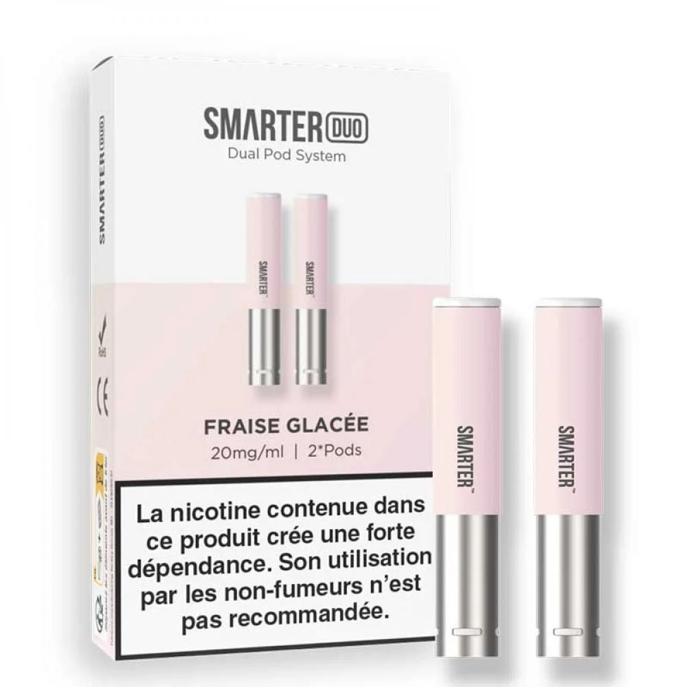 Cartouches Pré-remplies Smarter (X2) - fraise glacé 20mg sel
