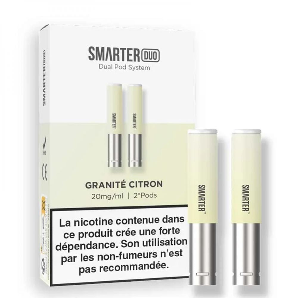 Cartouches Pré-remplies Smarter (X2) - granite citron 20mg sel