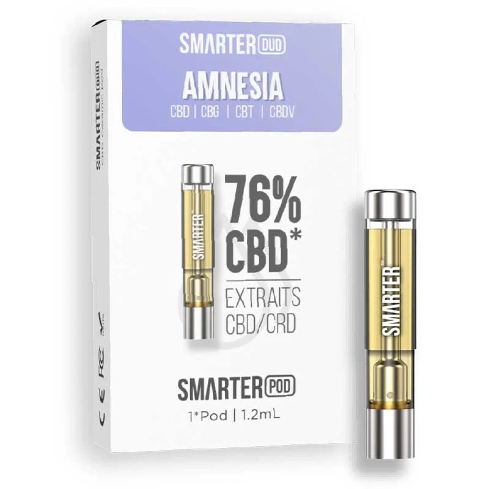Cartouches Pré-remplies Smarter (X2) - CBD 600mg - Amnesia