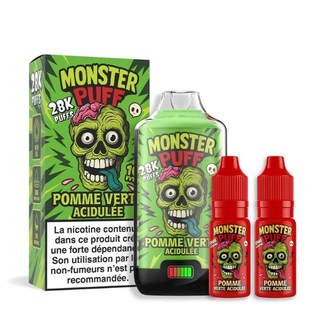 PUFF - Monster Puff 28K- pomme verte acidulée- 20MG