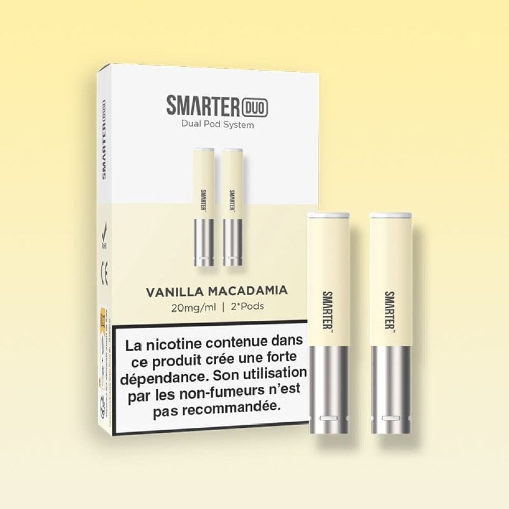 Cartouches Pré-remplies Smarter (X2) - vanille macadamia 10mg sel