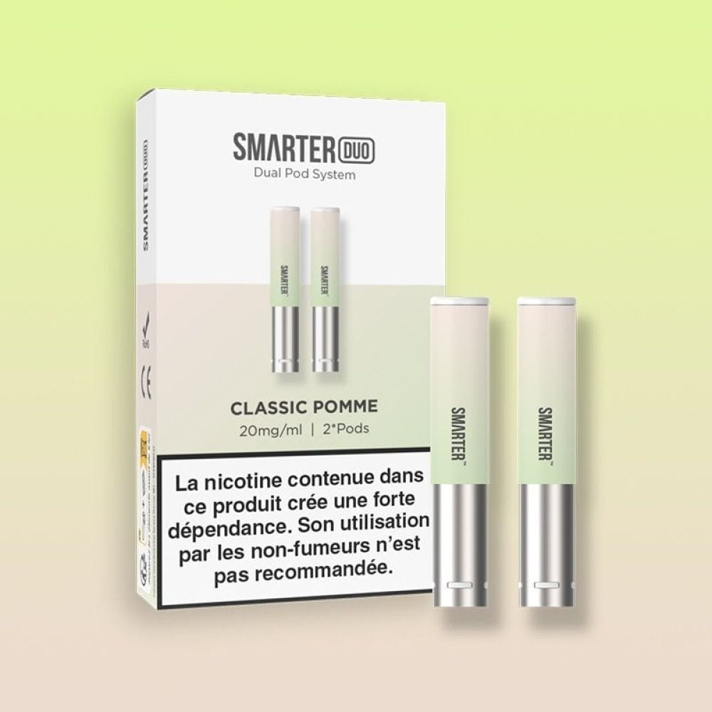 Cartouches Pré-remplies Smarter (X2) - classic pomme 10mg sel