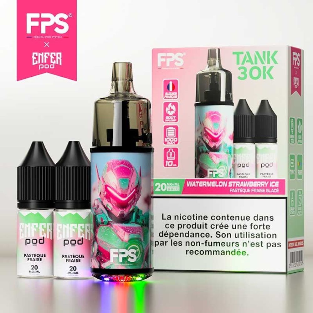 PUFF - Tank 30K FPS - Watermelon Strawberry Ice - 20mg