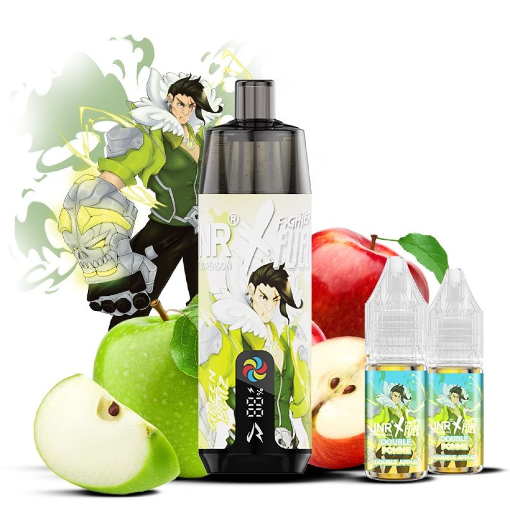 PUFF JNR SHISHA PLUS 20mg - FIGHTER FUEL - GREEN BLITZ