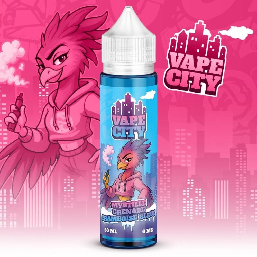 VAPE CITY - MYRTILLE GRENADE FRAMBOISE BLEUE - 50ML