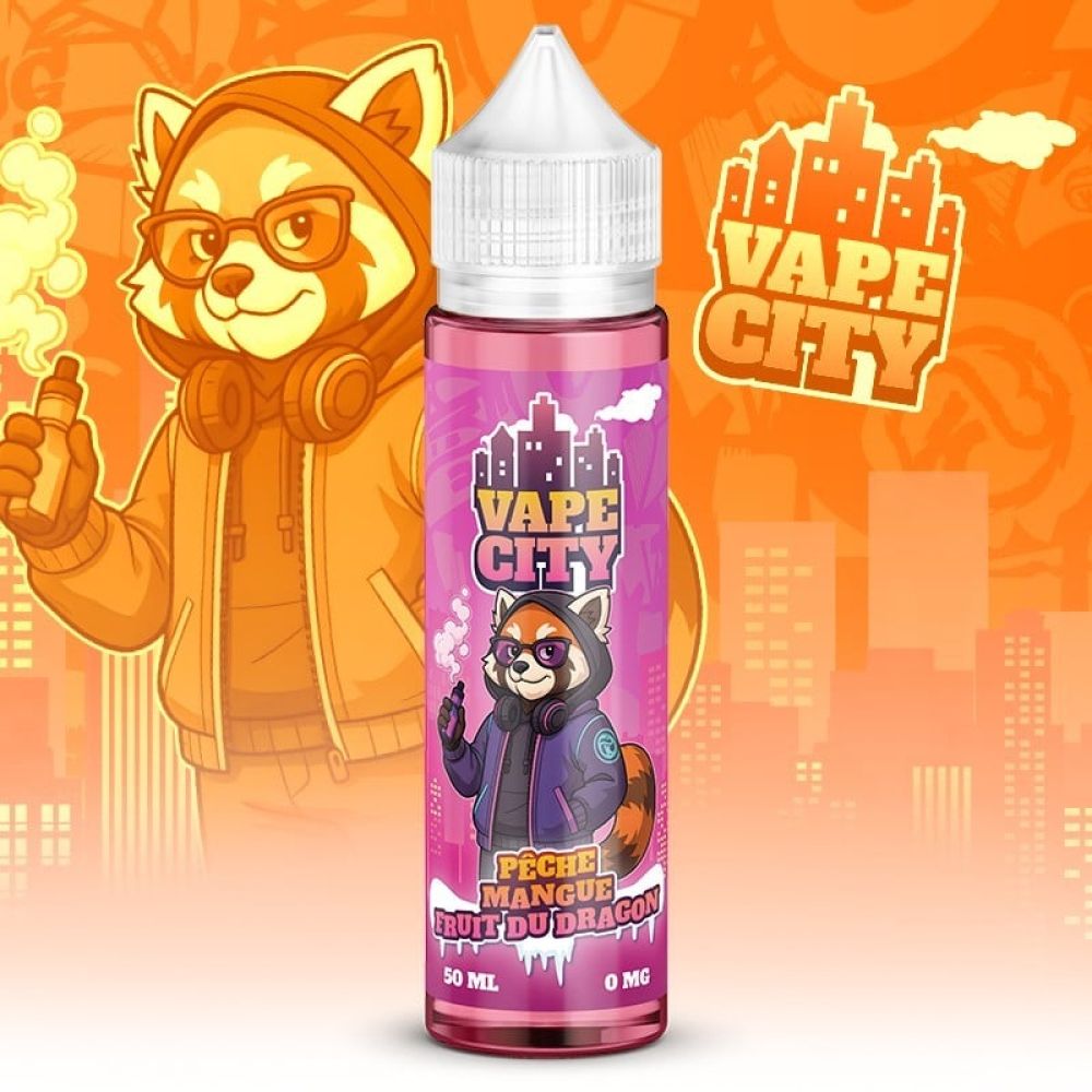 VAPE CITY - PECHE MANGUE FRUIT DU DRAGON - 50ML
