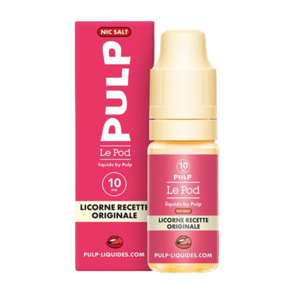 Licorne Recette Originale Nic Salt Le Pod Liquide Pulp 10ml - 10mg