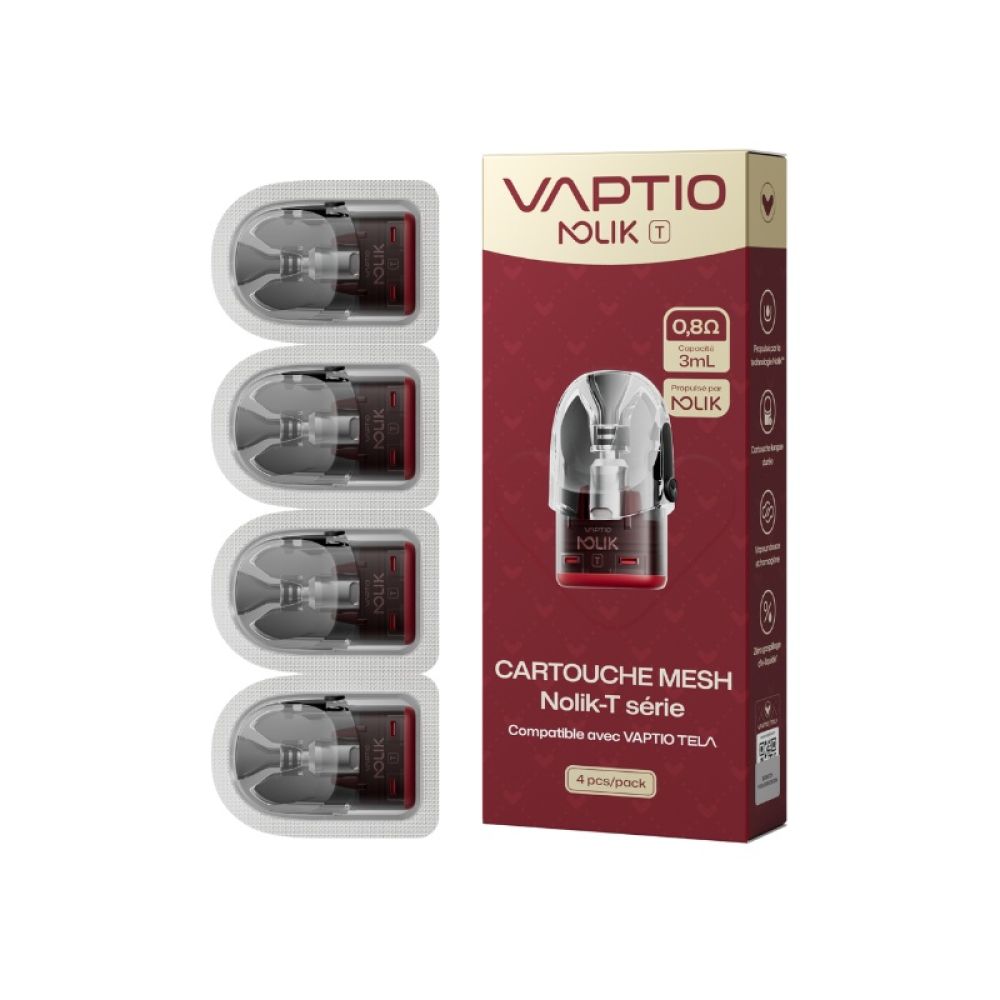 Pack de 4 Cartouches Nolik-T Vaptio -0.8 ohm (x4)