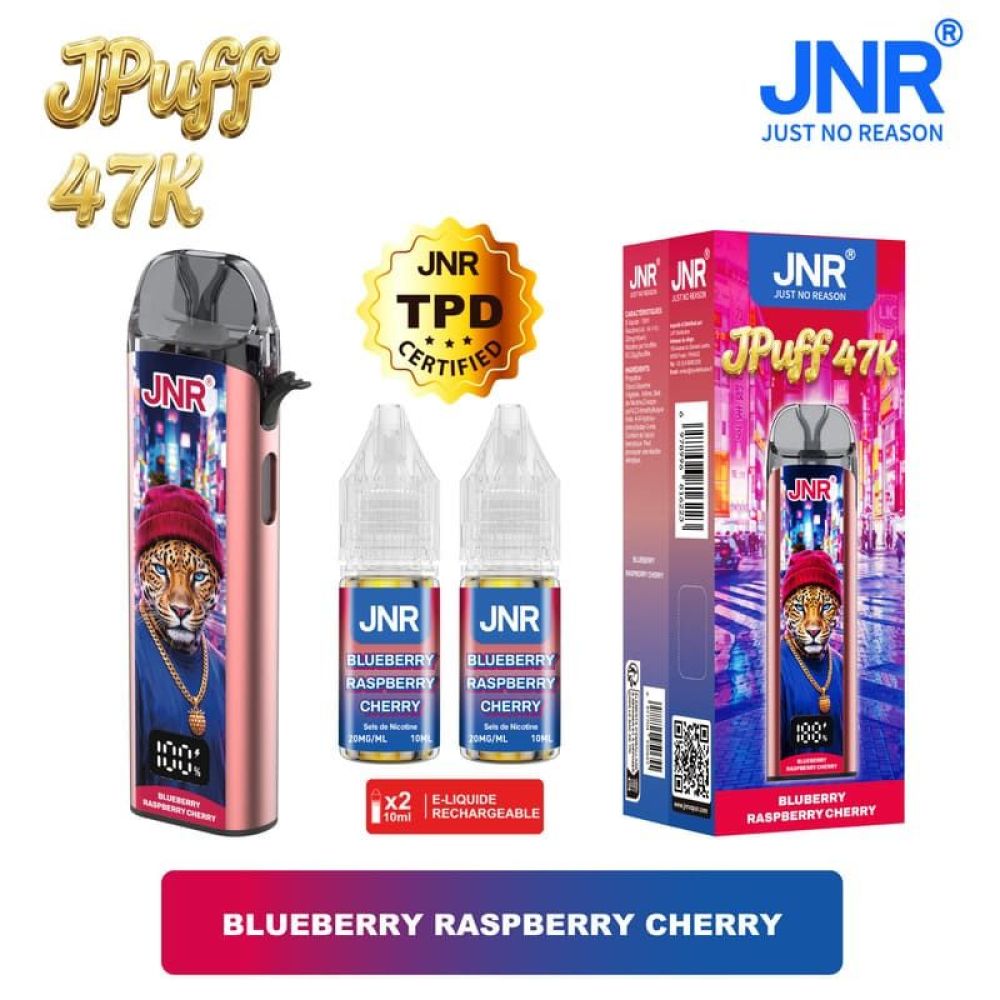 JPuff 47K - JNR - Blueberry Raspberry Cherry 20mg