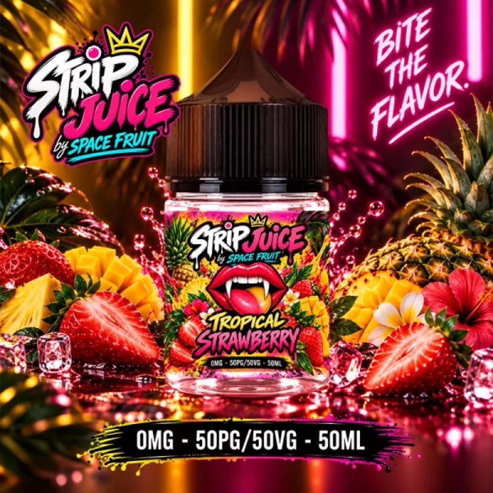 Tropical Strawberry 0mg 50ml - Strip Juice by Space Fruit