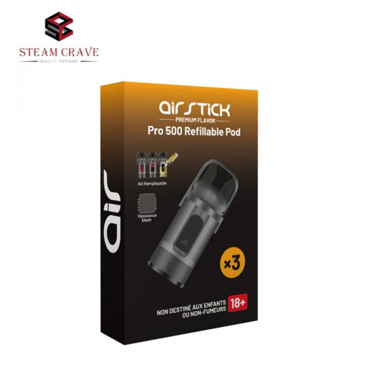 CARTOUCHE - Cartouches Airstick Pro 500 2ml - STEAM CRAVE (X3)- 1,0 OHM