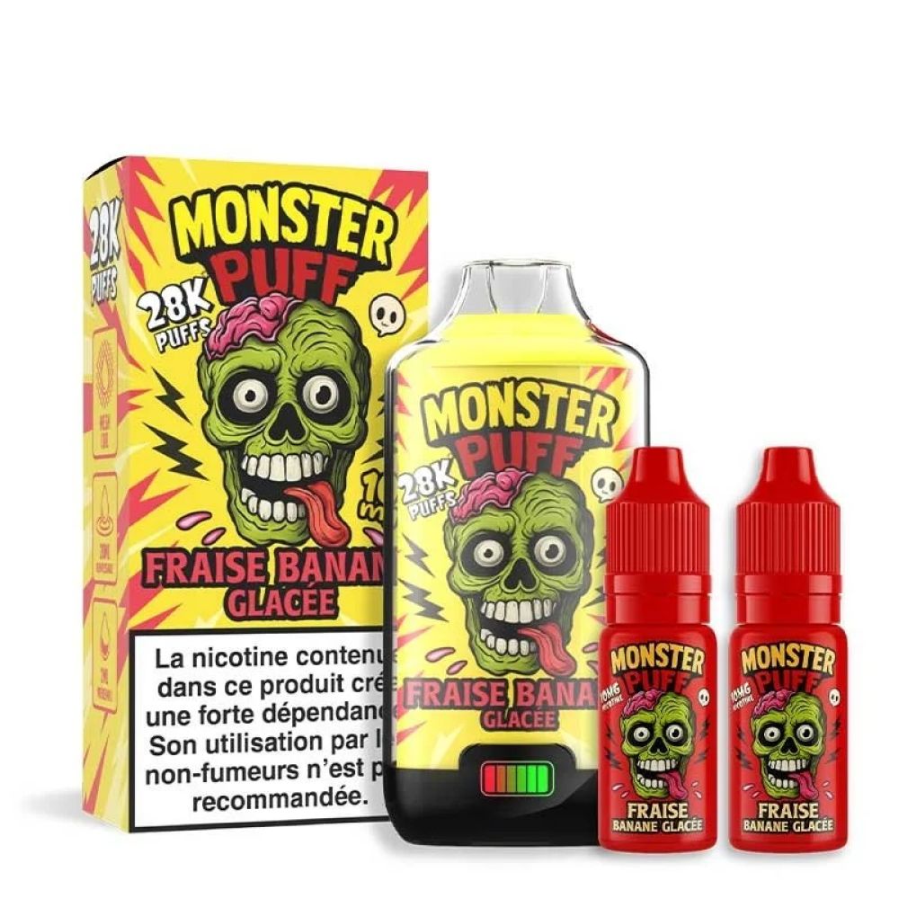 PUFF - Monster Puff 28K- fraise banane glacé - 20MG