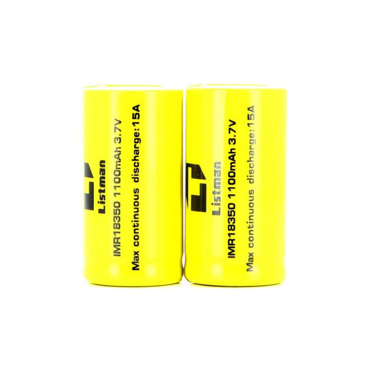 Accu 9A 18350 1100mah Listman (x2)