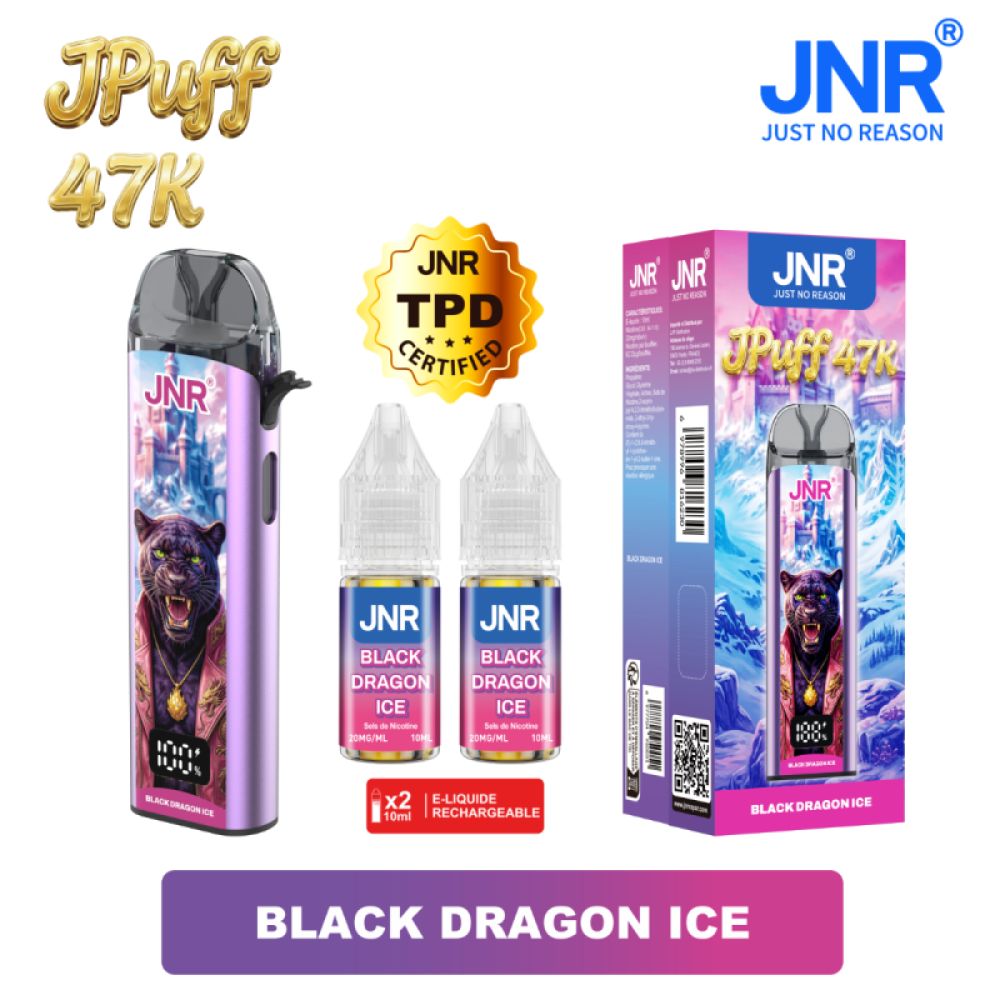 JPuff 47K - JNR - Black Dragon Ice 20mg