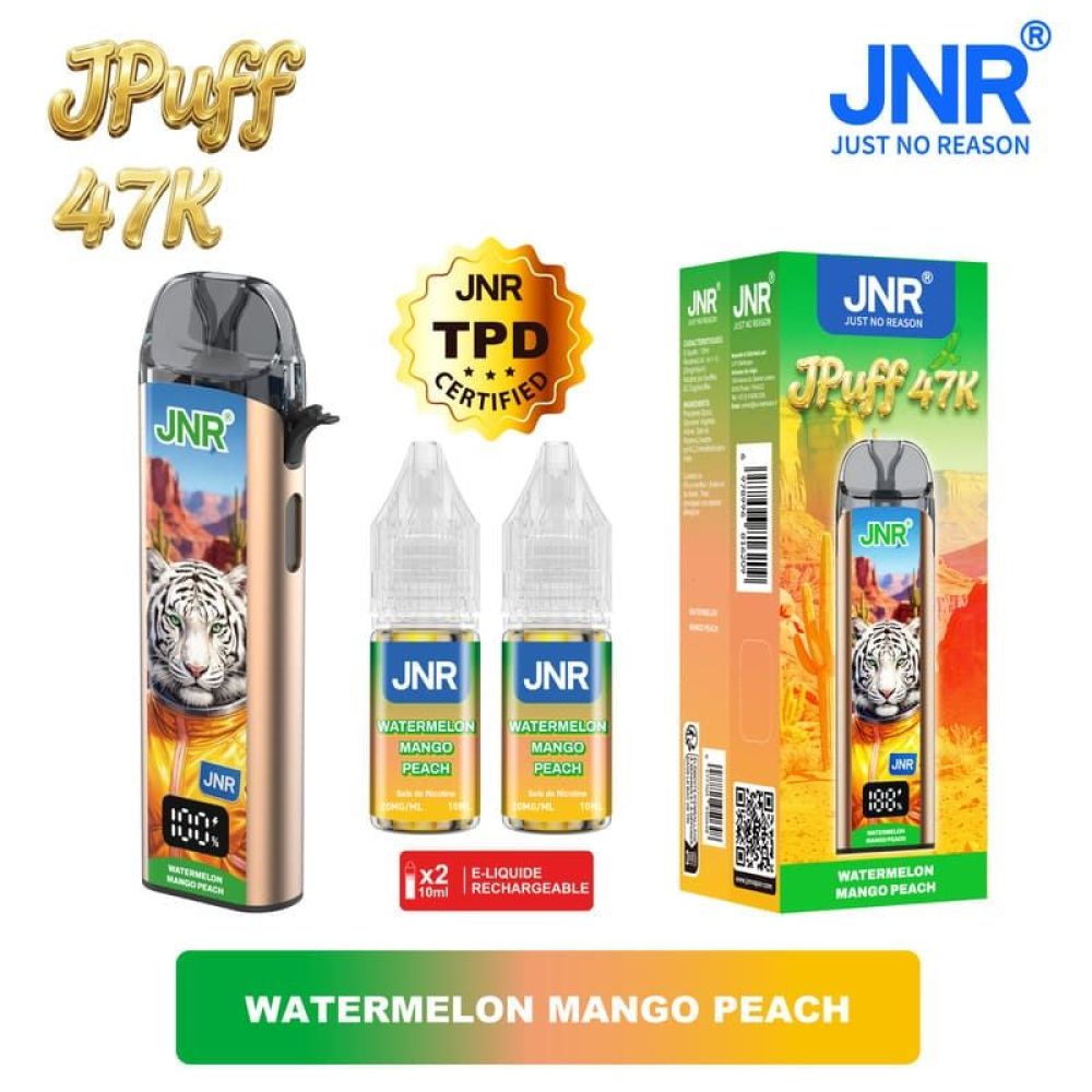 JPuff 47K - JNR - Watermelon Mango Peach 20mg