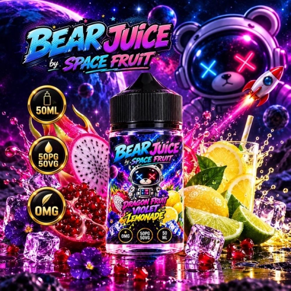 Dragon Fruit Violet Lemonade 0mg 50ml - Bear Juice by Space Fruit